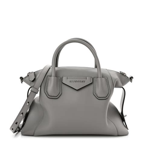 givenchy bb05250013 grey|GIVENCHY Calfskin Small Soft Antigona Pearl Grey.